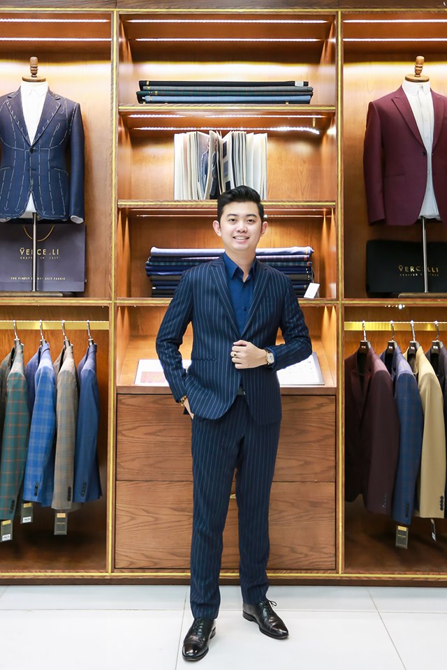 BỘ SUIT DOANH NHÂN MÀU XANH SỌC