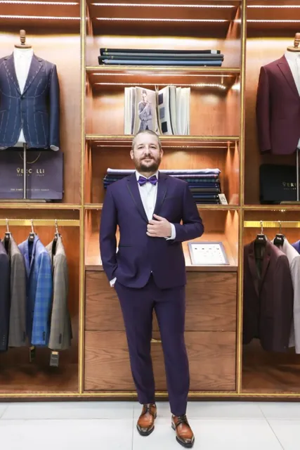 Bộ Suit Nam Màu Tím