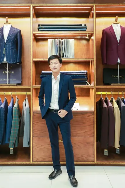 Bộ Vest Nam Màu Xanh Rêu