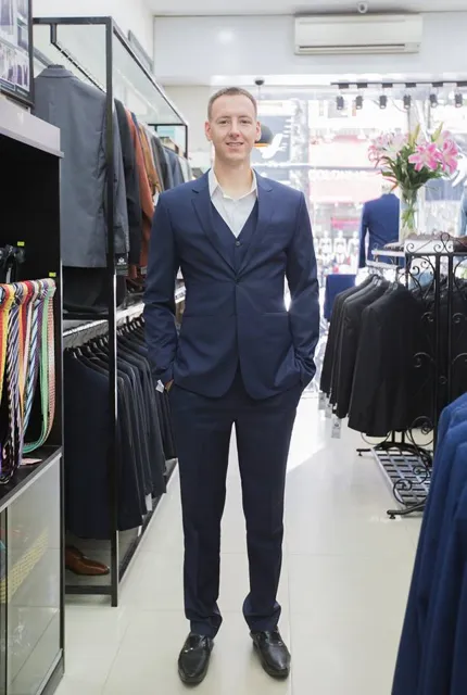 Bộ Vest Nam Màu Xanh Navy - Chưa Bao Gồm Ghile