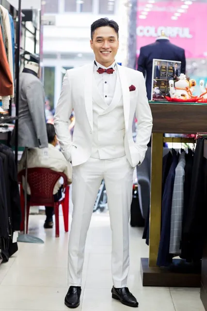 Bộ Suit Trắng Chú Rể Hiện Đại - Chưa Bao Gồm Ghile