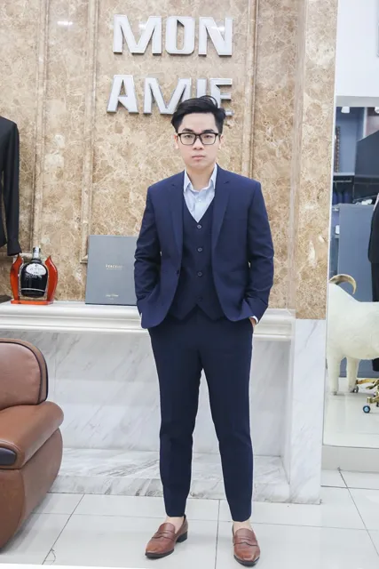 Bộ Vest Chú Rễ Màu Xanh Đen - Chưa Bao Gồm Ghile