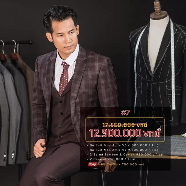 Combo 7: 2 Bộ Suit Tuxeo Cao Cấp