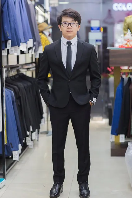 Bộ Vest Nam Công Sở Màu Đen