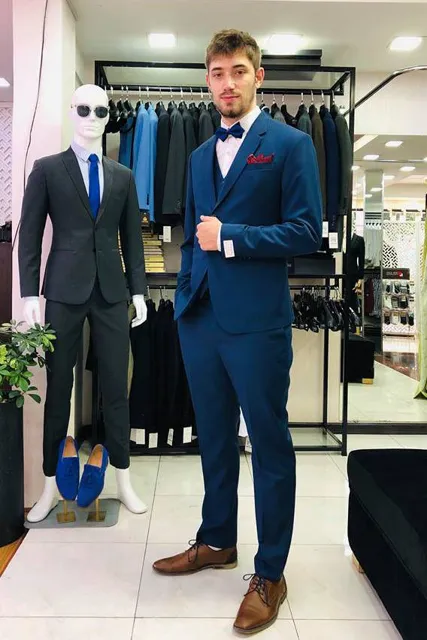 Suit Xanh Chú Rể Hiện Đại Của Khách Nước Ngoài - Chưa Bao Gồm Ghile