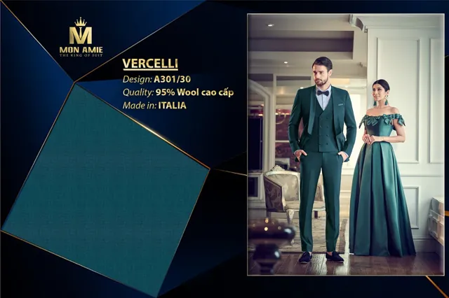 Bộ Comple Nam Xanh Cổ Vịt Italia Super 160s A301-30