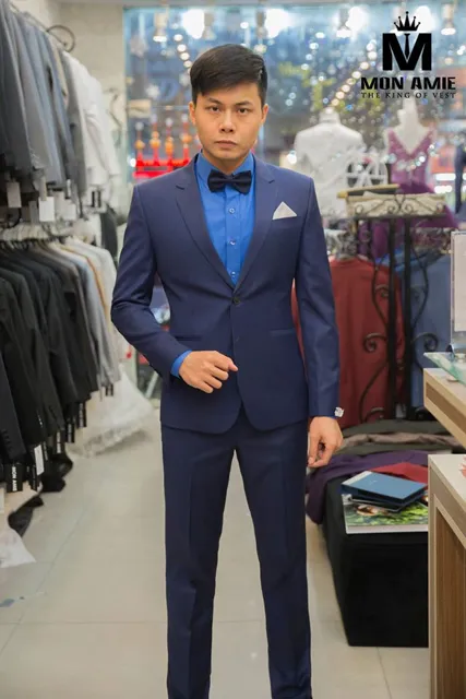 Bộ Vest Cưới Đẹp Màu Xanh Navy KH190
