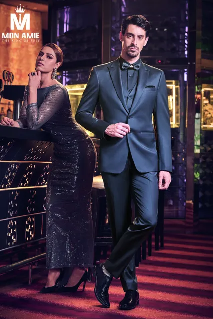 Bộ suit nam cao cấp đen D614-1 - Chưa bao gồm ghile