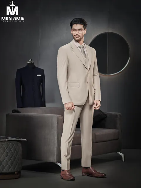 Bộ suit nam cao cấp kem JP910 - Chưa bao gồm ghile