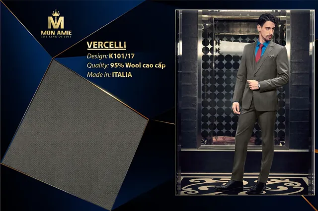 Bộ Comple Nam Màu Xám Italia Super 160s K101-17