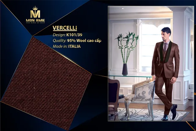 Bộ Comple Nam Màu Nâu Italia Super 160s K101-39