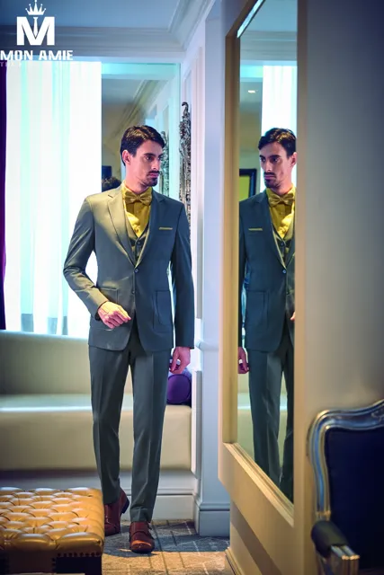 Bộ suit nam cao cấp xám K104-2 - Chưa bao gồm ghile