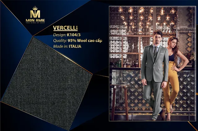 Bộ Comple Nam Màu Xám Sáng Italia Super 160s K104-3