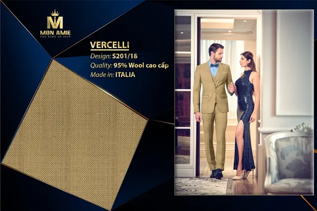 Bộ Comple Nam Kem Đậm Italia Super 160s S201-18