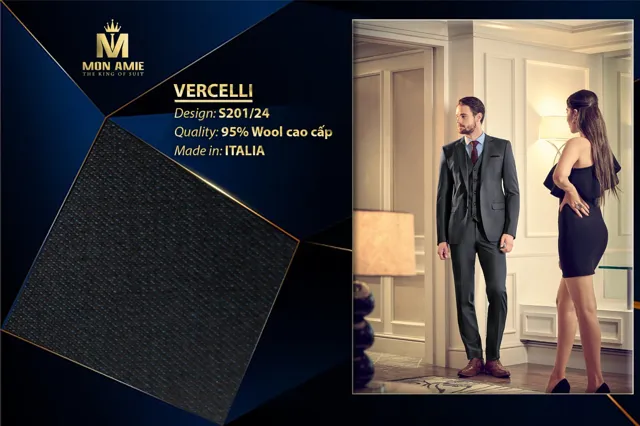 Bộ Comple Nam Xám Đậm Italia Super 160s S201-24