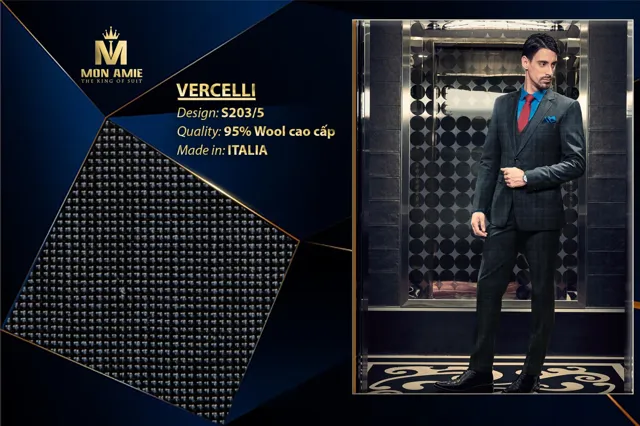 Bộ Comple Nam Xám Đậm Italia Super 160s S203-5