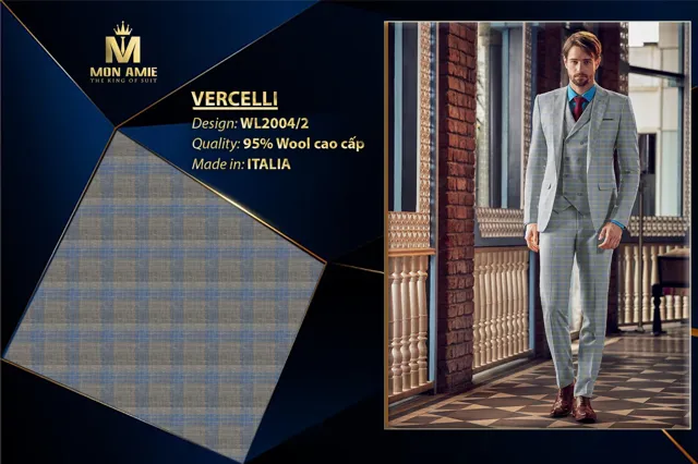 Bộ Comple Nam Italia Caro Xám Super 160s WL2004-2