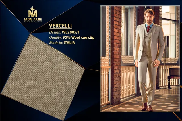 Bộ Comple Nam Màu Kem Italia Super 160s WL2005-1