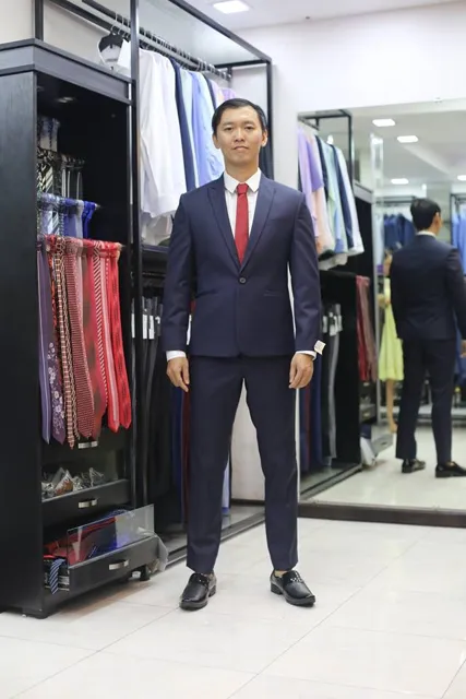 Bộ Vest Nam Màu Xanh Cobalt KH170