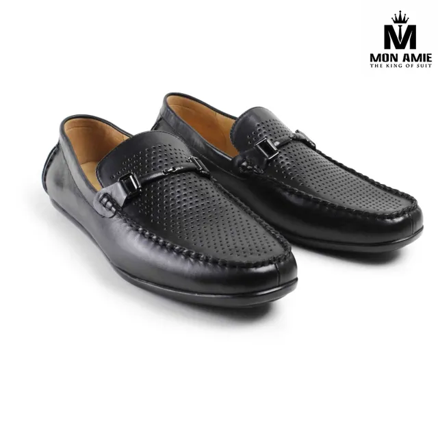 Giày Tây Nam Cao Cấp Italia Loafer Đen Tuyền DDCK001 Tuxedo