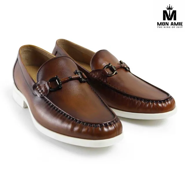 Giày Tây Nam Cao Cấp Loafer Màu Vàng Nâu LF106 Tuxedo
