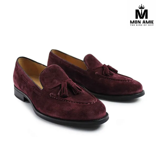 Giày Tây Nam Cao Cấp Loafer Màu Đỏ LF41F Red Tuxedo
