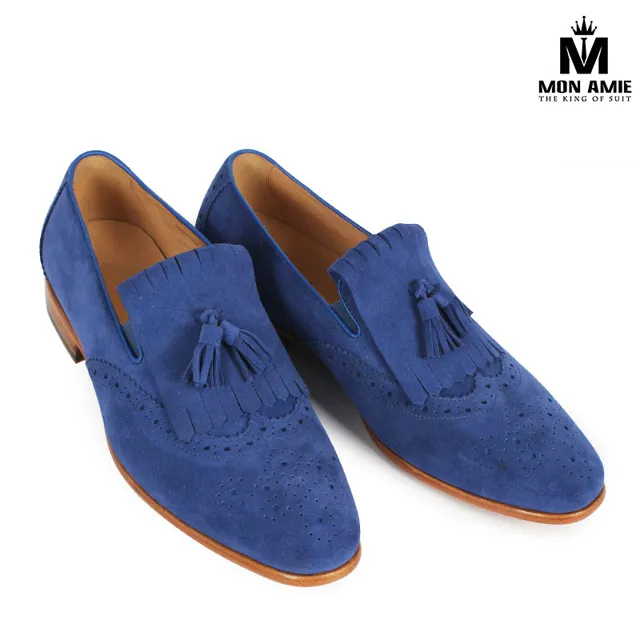 Giày Tây Nam Cao Cấp Loafer Màu Xanh Biển Đậm LF30004 Tuxedo