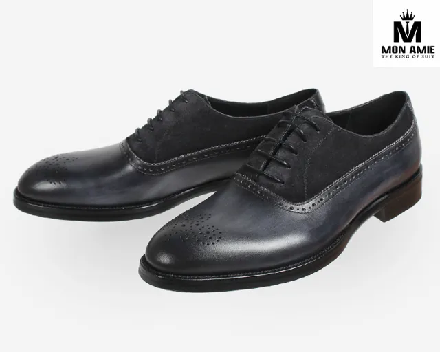 Giày Tây Nam Cao Cấp Italia Màu Đen Tuyền NJB03 Tuxedo