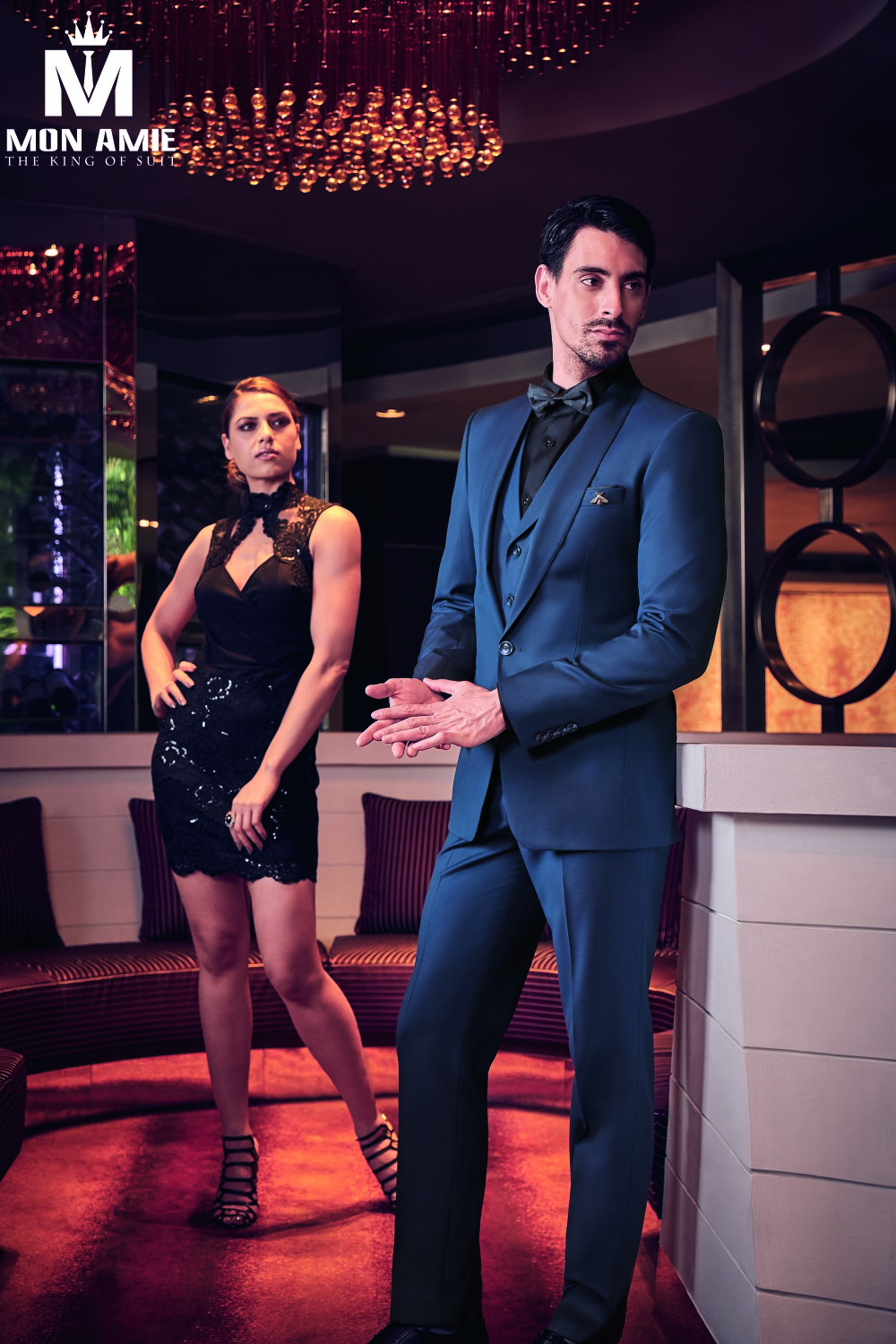 Bộ suit nam cao cấp xanh trơn E407-9 - Chưa bao gồm ghile — ảnh 1