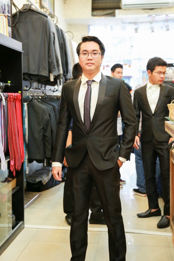 Veston Đen Cashmere Korea trẻ trung — ảnh 1