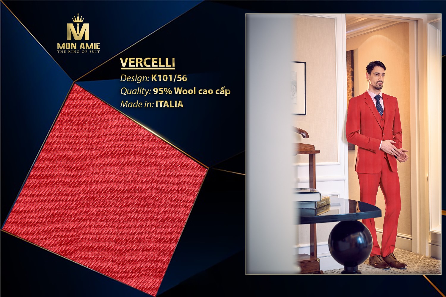 Bộ Comple Nam Italia Super 160s K101-56 — ảnh 1